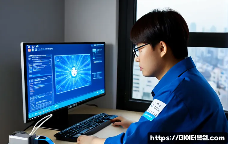 신길동 SESSION5_INITIALIZATION_FAILED - Photorealistic remote-support technician at a compact workstation in Singil-dong, Seoul, studying a ...