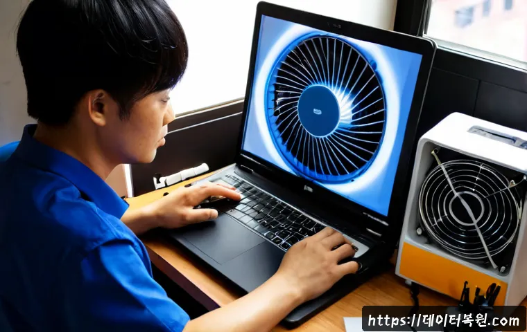 연건동 노트북 laptop 출장방문수리점 - Photorealistic mobile laptop repair technician working at a compact apartment desk in Yeongeon-dong,...