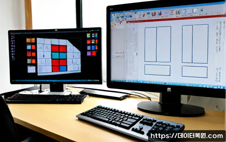 권농동 STATUS_MEMORY_ACCESS_DENIED - Photorealistic remote-support workstation in a quiet historic Korean neighborhood office, desktop mo...