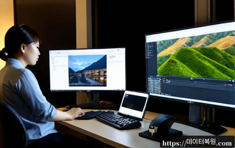 낙성대동 SESSION3_INITIALIZATION_FAILED - Photorealistic remote-support workstation in a compact Nakseongdae-dong apartment office, dual monit...