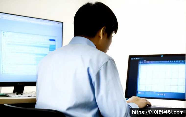 둔촌동 STATUS_KERNEL_APC_PENDING - Photorealistic IT support workstation in a modern apartment office near a quiet eastern Seoul reside...