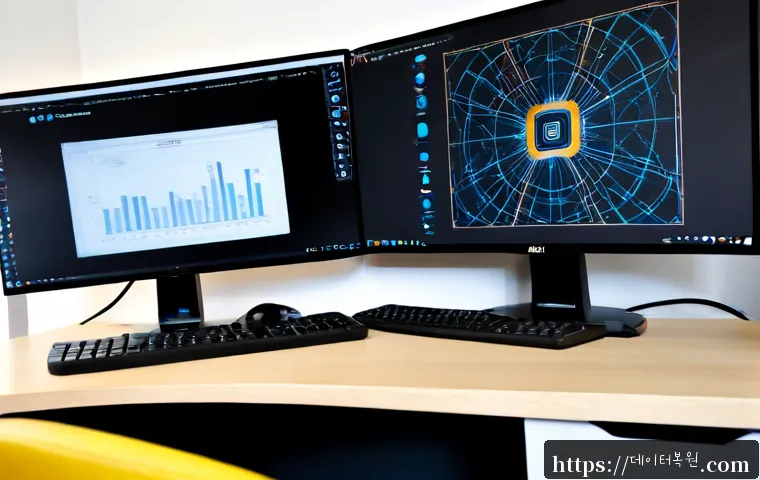도곡동 NDIS_INTERNAL_ERROR - Photorealistic IT support workstation in a refined Daegok-dong apartment study, desktop computer sho...