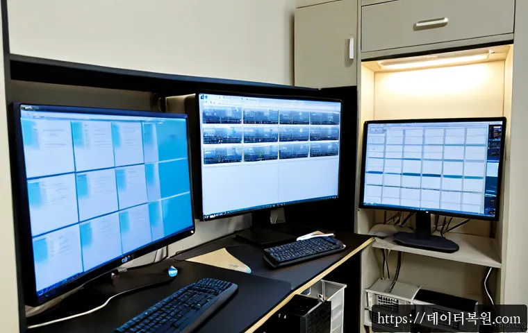 방이동 파일서버출장방문수리점 - Photorealistic onsite file server repair in a compact Bangi-dong office, technician organizing rack-...