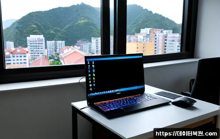 천연동 부트캠프설치 - Photorealistic IT training workstation in a compact Cheonyeon-dong apartment office, technician inst...