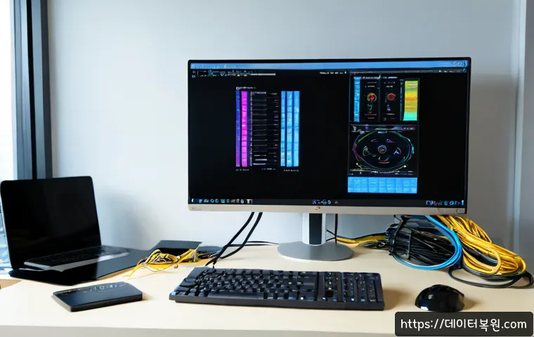 별양동 STATUS_KERNEL_UNSUPPORTED_DEVICE - Photorealistic IT support workstation in a modern apartment office near Byeoryang-dong, dual monitor...