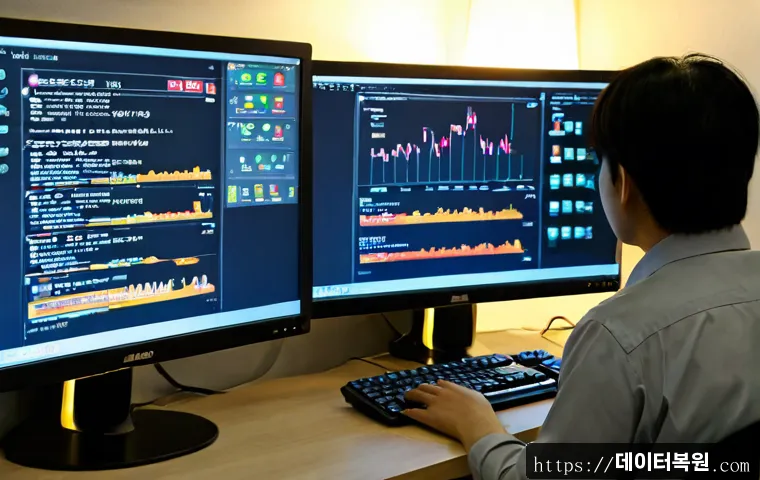휘경동 WATCHDOG_VIOLATION - Photorealistic IT support workstation in a compact apartment near a quiet university district, dual ...