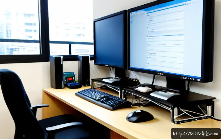 대덕동 출장방문윈도우 windows 설치 - Photorealistic remote-support technician installing a desktop operating system on a modern office wo...