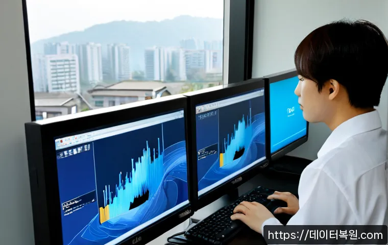 개화동 STATUS_KERNEL_HEAP_CORRUPTION - Photorealistic remote IT support workstation in Gaehwa-dong, Seoul, dual monitors showing a clean ab...