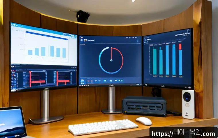 익선동 STATUS_KERNEL_THREAD_INTERRUPTED - Photorealistic remote-support workstation in a compact renovated hanok-inspired studio, desktop moni...