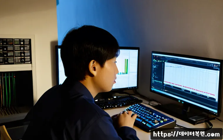 행촌동 STATUS_KERNEL_MEMORY_LEAK - Photorealistic remote IT support workstation in a compact hillside apartment near an old Seoul neigh...