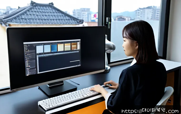 도선동 STATUS_DEVICE_NOT_READY - Photorealistic compact technical workstation in a Dongsun-dong style mixed-use office, industrial de...