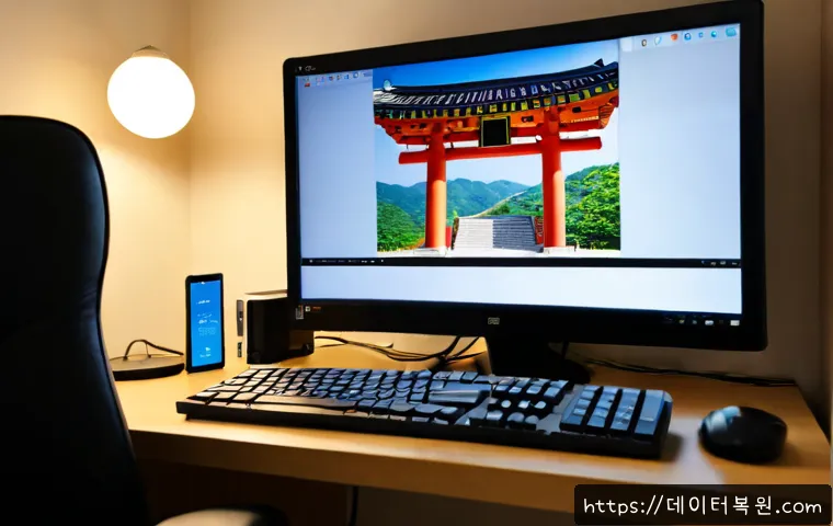 인헌동 부트캠프설치 - Photorealistic remote-support workstation in a quiet Inheon-dong apartment study, sleek all-in-one c...