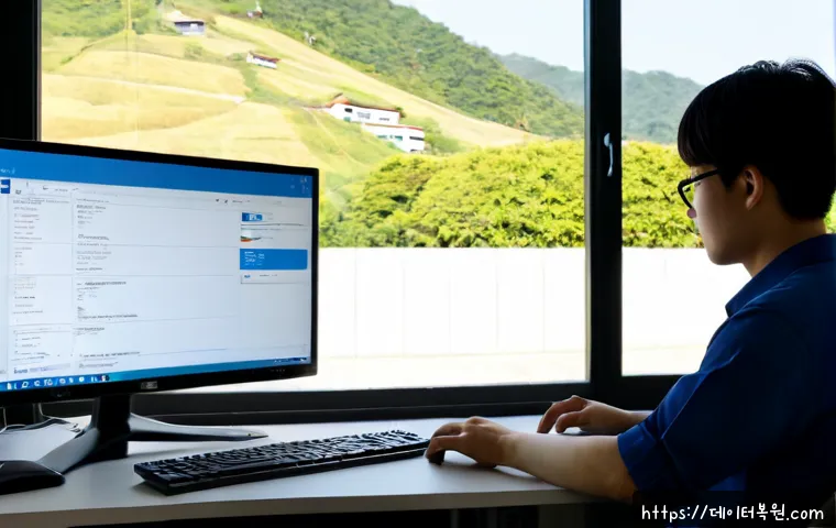 서대문구 윈도우10 windows10 재설치 포맷  초기화 - Photorealistic remote IT support workstation in a compact Seodaemun-gu apartment office, Windows 10 ...