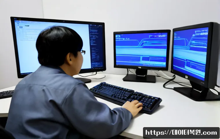 대화동 KERNEL_STACK_INPAGE_ERROR - Photorealistic IT support workstation in Daehwa, Goyang, showing a desktop PC halted on a solid coba...