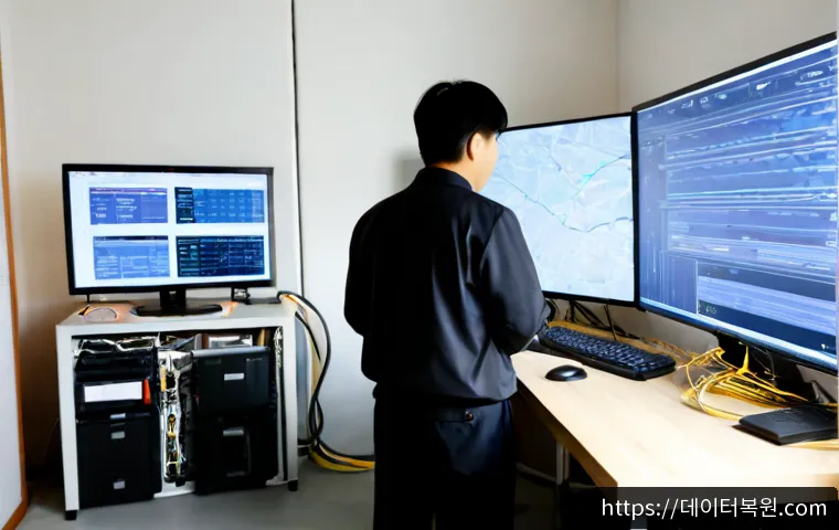 봉천동 DRIVER_CAUGHT_MODIFYING_FREED_POOL - Photorealistic cybersecurity incident scene in a compact Seoul apartment office near a hillside neig...