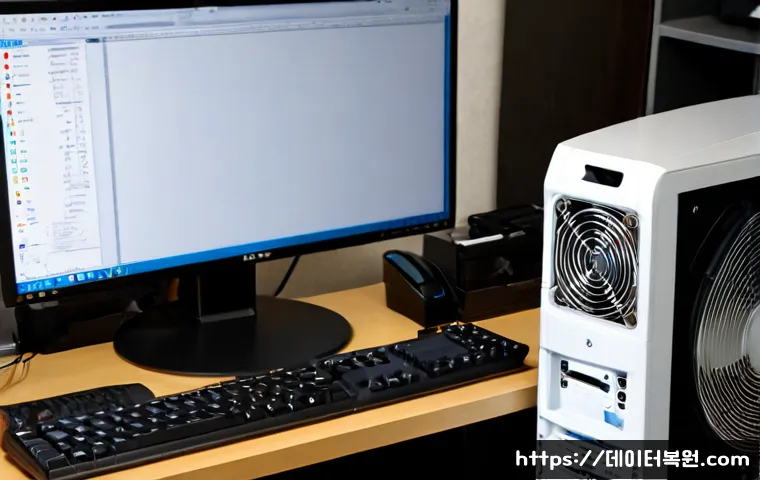 산천동 STATUS_DRIVER_ENTRYPOINT_NOT_FOUND - Photorealistic remote-support workstation in a compact Sancheon-dong apartment office, desktop monit...