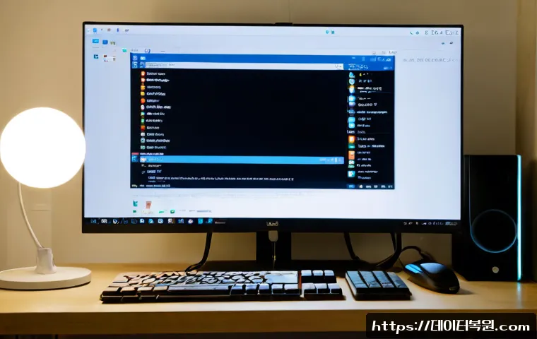 현저동 맥윈도우 부트캠프_bootcamp 재설치 포맷 초기화 - Photorealistic remote-support workstation in a quiet Hyeonjeo-dong apartment, sleek all-in-one deskt...