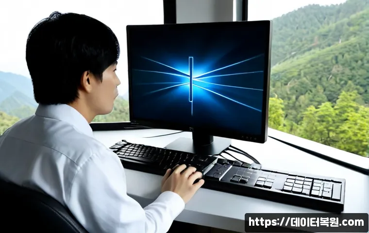 우이동 IRQL_NOT_LESS_OR_EQUAL - Photorealistic IT support workstation in a quiet mountain-edge neighborhood apartment, ultrawide mon...