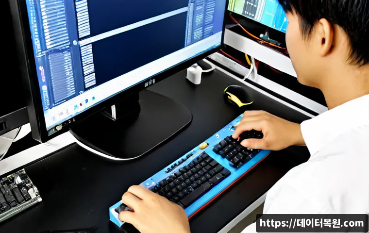 남대문 linux재설치 포맷  초기화 - Photorealistic remote-support workstation in a compact electronics repair studio near Namdaemun Mark...