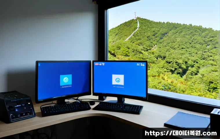 망우동 IO1_INITIALIZATION_FAILED - Photorealistic remote-support workstation in a compact apartment near a wooded hillside district, du...