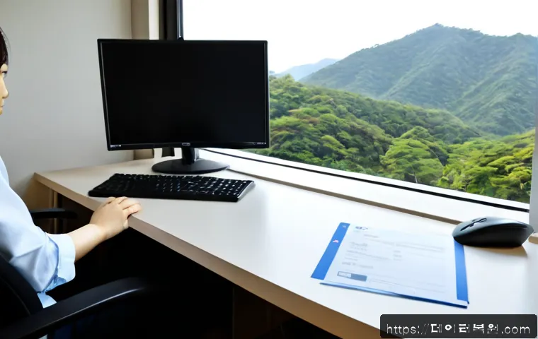 가평읍 STATUS_FILE_LOCK_CONFLICT - Photorealistic remote-support workstation in a quiet Gapyeong-eup home office, dual monitors showing...