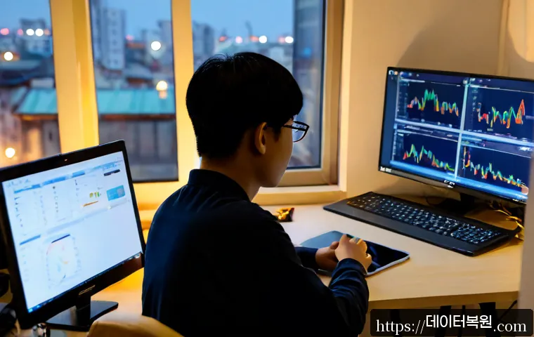 상봉동 신호없음 - Photorealistic remote-support workstation in a compact Sangbong-dong apartment, technician studying ...