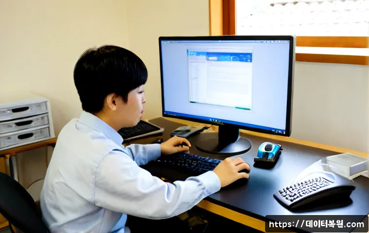 권농동 bootdevice - Photorealistic IT support workstation in a quiet Gyeongju neighborhood office, technician connecting...