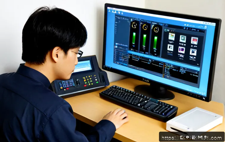 신대방 신호없음 - Photorealistic remote-support workstation in a compact apartment office near Sindorim, technician ex...