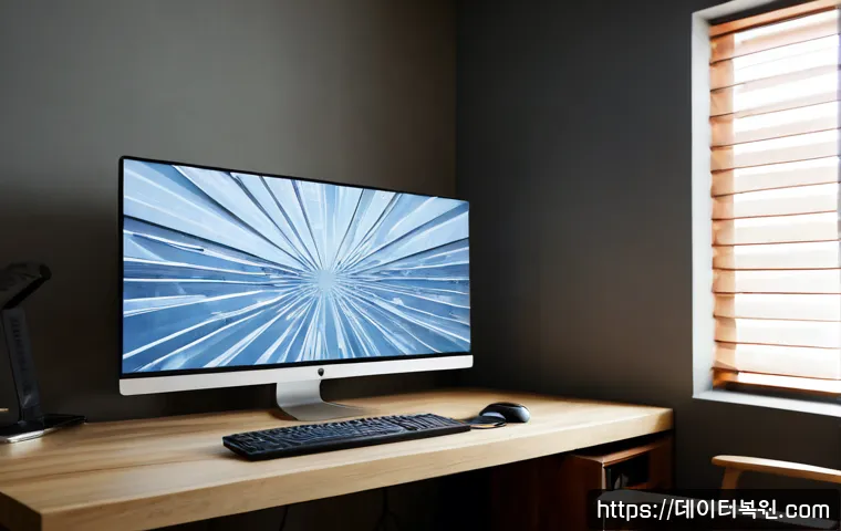 서초구 STATUS_MEMORY_VIOLATION - Photorealistic premium workstation in a quiet Seocho-gu design studio, ultrawide monitor showing a f...