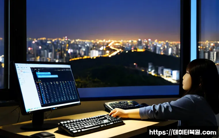 전농동 Press Ctrl Alt Del to restart - Photorealistic IT support workstation in a compact Jeonnong-dong apartment office, desktop monitor s...