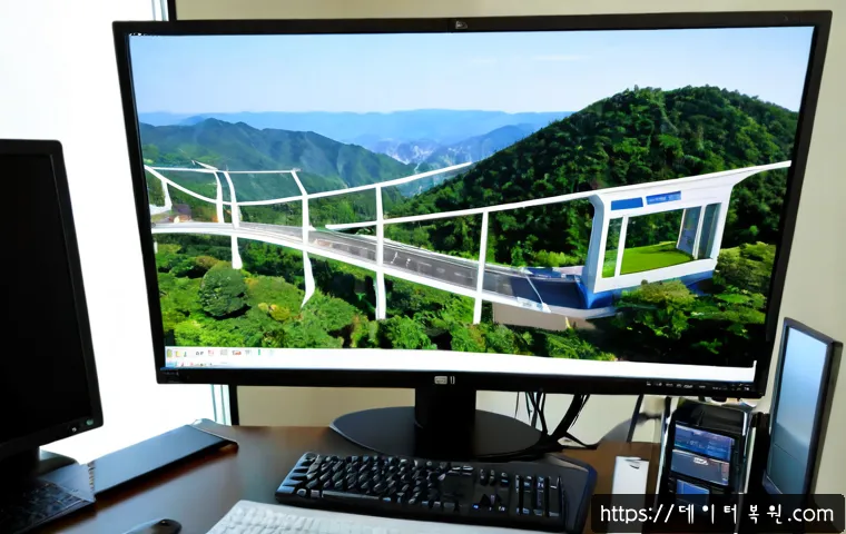 상계동 STATUS_INVALID_PARAMETER - Photorealistic IT support workstation in a compact apartment office near a leafy hillside neighborho...