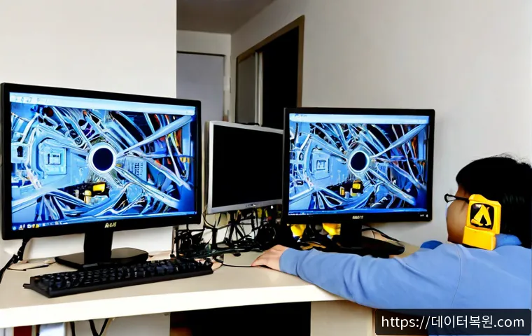 신이문동 STATUS_INVALID_LOCK_SEQUENCE - Photorealistic IT support workstation in a compact apartment near a quiet railway neighborhood, dual...