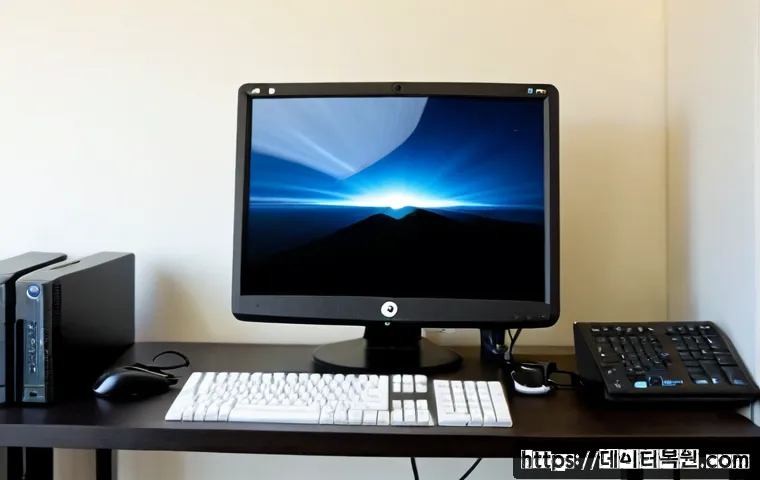 삼양동 linux재설치 포맷 초기화 - Photorealistic remote-support workstation in a compact Samyang-dong apartment office, desktop comput...