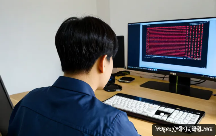 인수동 STATUS_NO_MEMORY - Photorealistic remote-support workstation in a compact Insu-dong apartment office, frustrated techni...