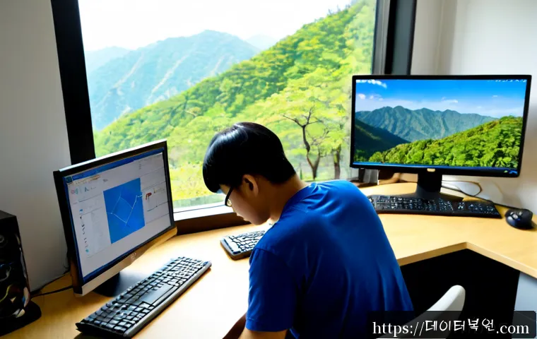 경기광주 워크스테이션출장방문수리점 - Photorealistic on-site workstation repair in a bright Gyeonggi Gwangju home office, technician caref...