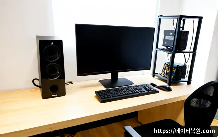 홍대 조립컴퓨터 pc 출장판매설치 - Photorealistic compact PC assembly service inside a stylish Hongdae apartment studio, technician ins...