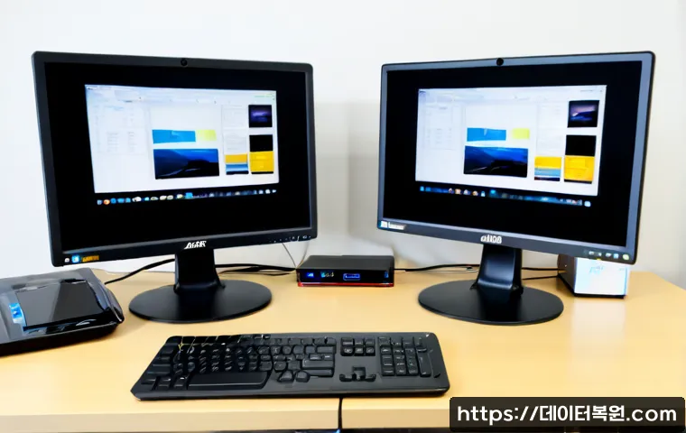 안암동 STATUS_KERNEL_FILE_SYSTEM_ERROR - Photorealistic IT support workstation in a compact university-area studio near Anam-dong, dual monit...