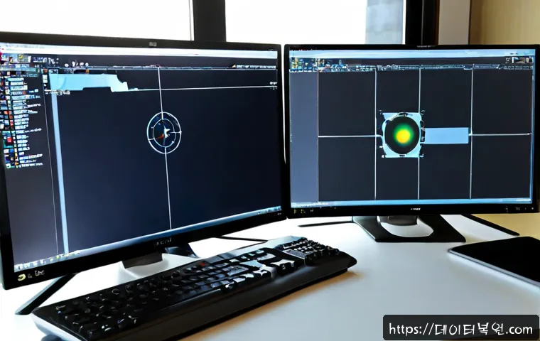 경안동 STATUS_FLOAT_INEXACT_RESULT - Photorealistic remote-support workstation in Gyeongan-dong, South Korea, dual monitors showing a cle...