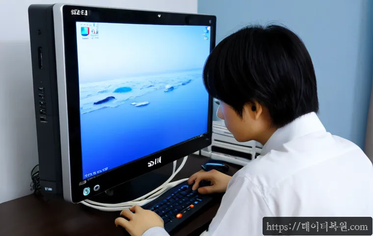 원당동 DRIVER_POWER_STATE_FAILURE - Photorealistic remote-support workstation in a compact Wondang-dong apartment office, desktop monito...