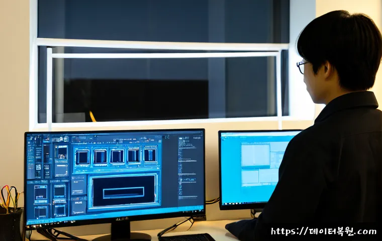 동자동 STATUS_UNSUCCESSFUL - Photorealistic IT support workstation in a compact apartment near a Seoul rail district, dual monito...