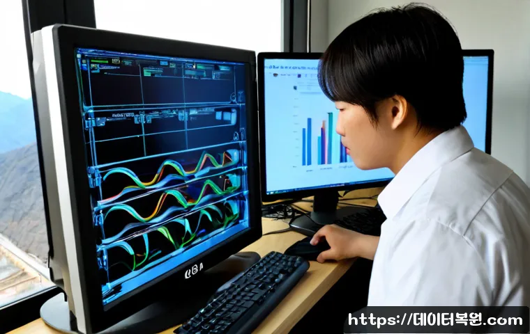 과천시 STATUS_KERNEL_DISK_ERROR - Photorealistic IT support workstation in Gwacheon, South Korea, a technician examining a desktop tow...