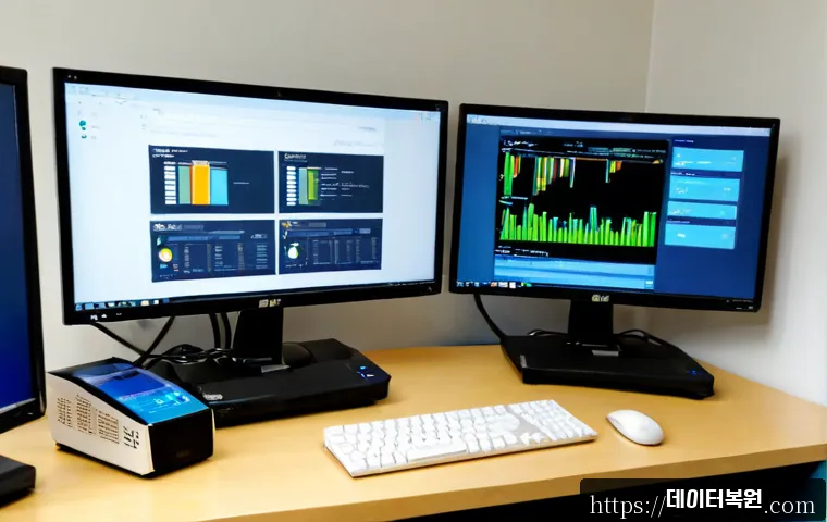 안암동 ftp서버출장방문수리점 - Photorealistic onsite FTP server repair in a compact Anam-dong office, technician connecting a lapto...