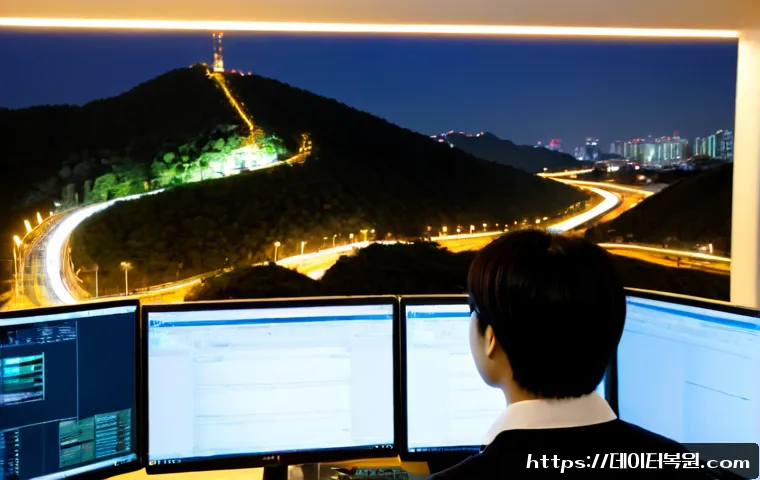 불광동 STATUS_MODULE_ACCESS_DENIED - Photorealistic IT support workstation in Bulgwang-dong, Seoul, an engineer viewing a locked software...