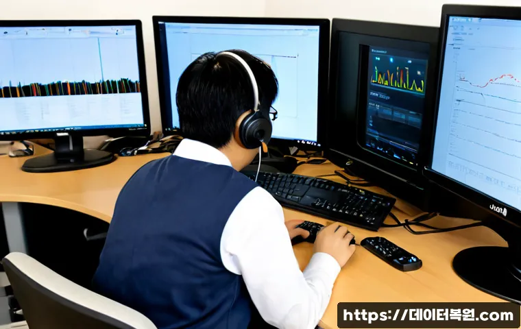 가평군 케이블연결확인 - Photorealistic remote-support workstation in a quiet Gapyeong countryside office, technician inspect...