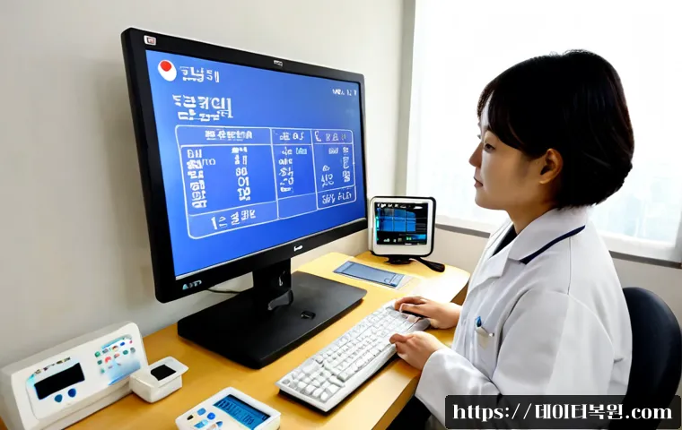 냉천동 USER_MODE_HEALTH_MONITOR - Photorealistic remote health-monitoring workstation in a quiet Cheongcheon-dong apartment office, du...