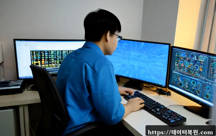 용문동 DRIVER_VERIFIER_DETECTED_VIOLATION - Photorealistic IT technician at a compact Yongsan-gu office workstation, diagnosing a desktop blue-s...