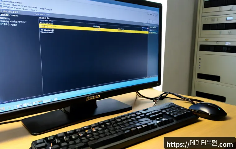 평동 Press Ctrl Alt Del to restart - Photorealistic IT support workstation in a quiet Pyeongdong industrial office, desktop monitor showi...