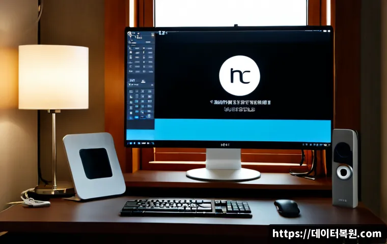 장위동 해킨토시 재설치 포맷  초기화 - Photorealistic remote-support workstation in a Jangwi-dong apartment, unbranded all-in-one desktop s...