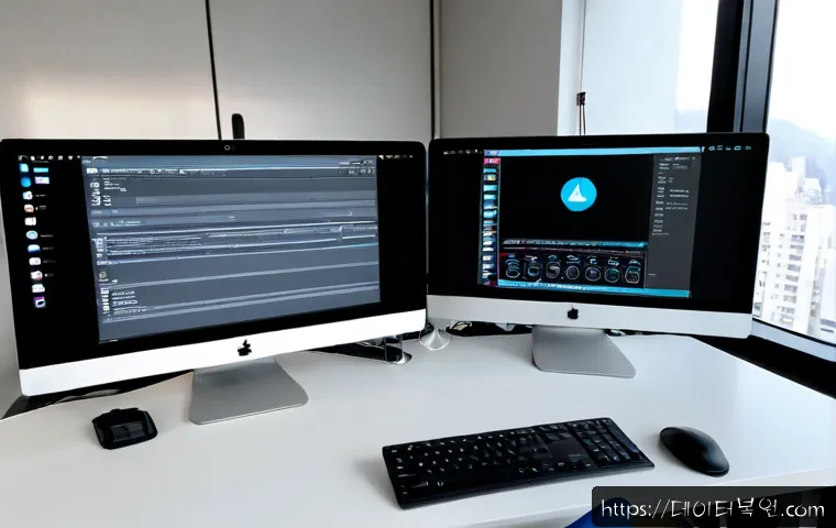 노원구 STATUS_SESSION_TIMEOUT - Photorealistic IT support workstation in a modern apartment office near a quiet northern Seoul resid...