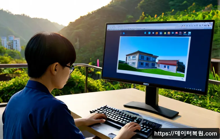 신영동 STATUS_SYSTEM_FILE_MISSING - Photorealistic remote-support workstation in a quiet hillside neighborhood apartment, dual monitors ...